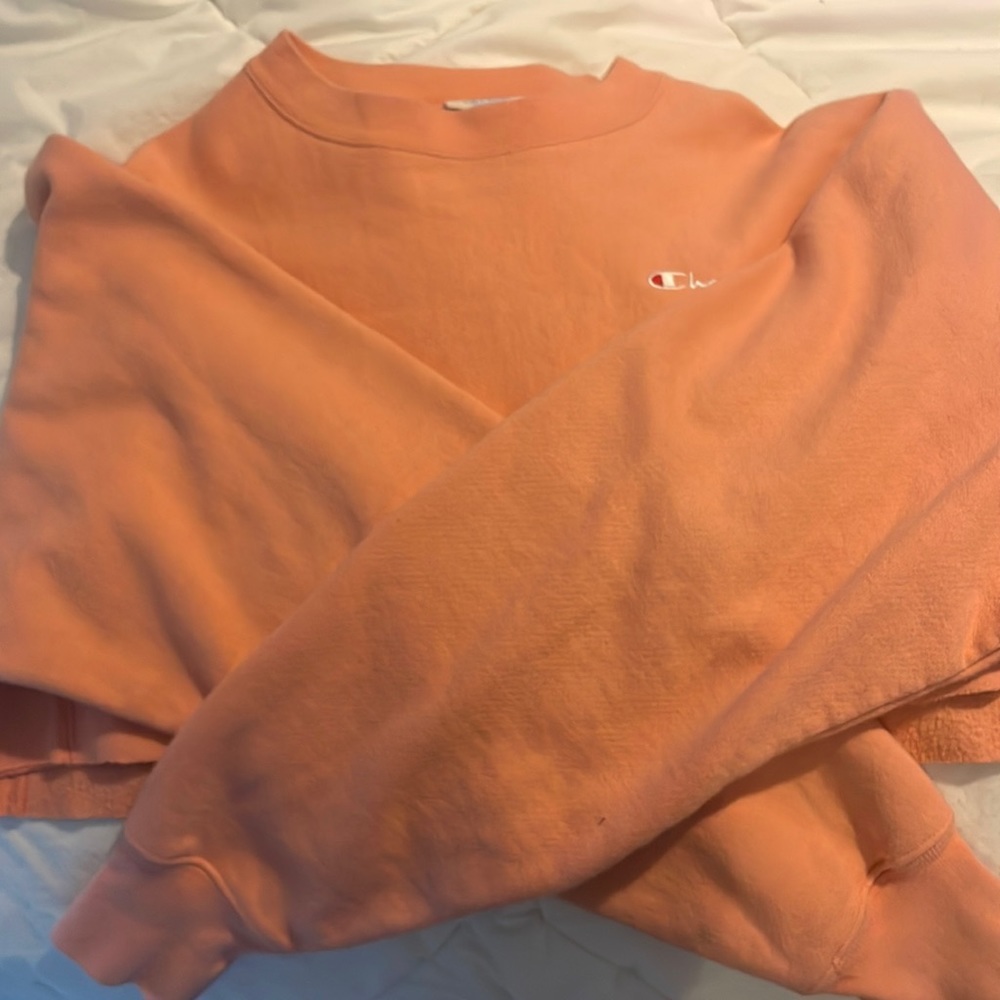 Champion cropped sweater (coral)